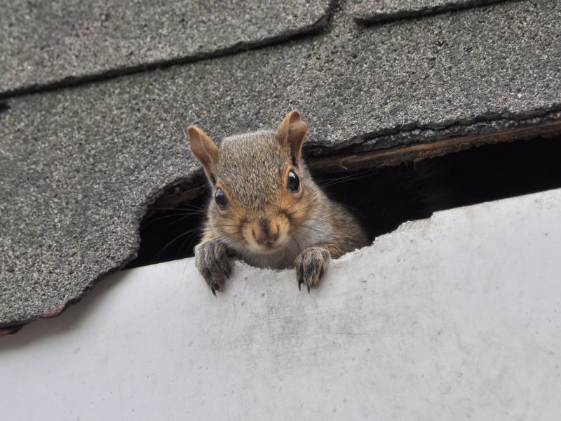 Squirrel Chewing on Wires